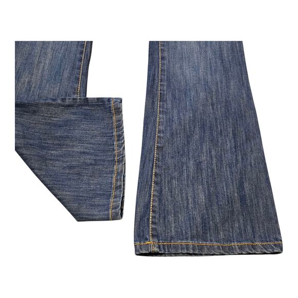 EckoRed Bootcut Womens Jeans Size 9 Blue Medium Wash Low-Rise Embroidered Rhino - Picture 16 of 16